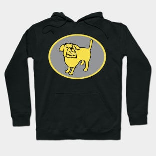 Illuminating Dog on Ultimate Gray Oval Hoodie